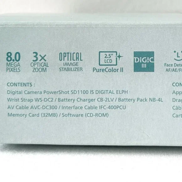 Canon PowerShot Digital ELPH SD1100 IS Camera Battery Charger SD Card Box WORKS! - Picture 14 of 14